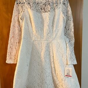 Elegant White Lace Dress
